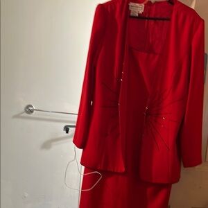 Karin Stevens Red Skirt Set Vibrant and Bold